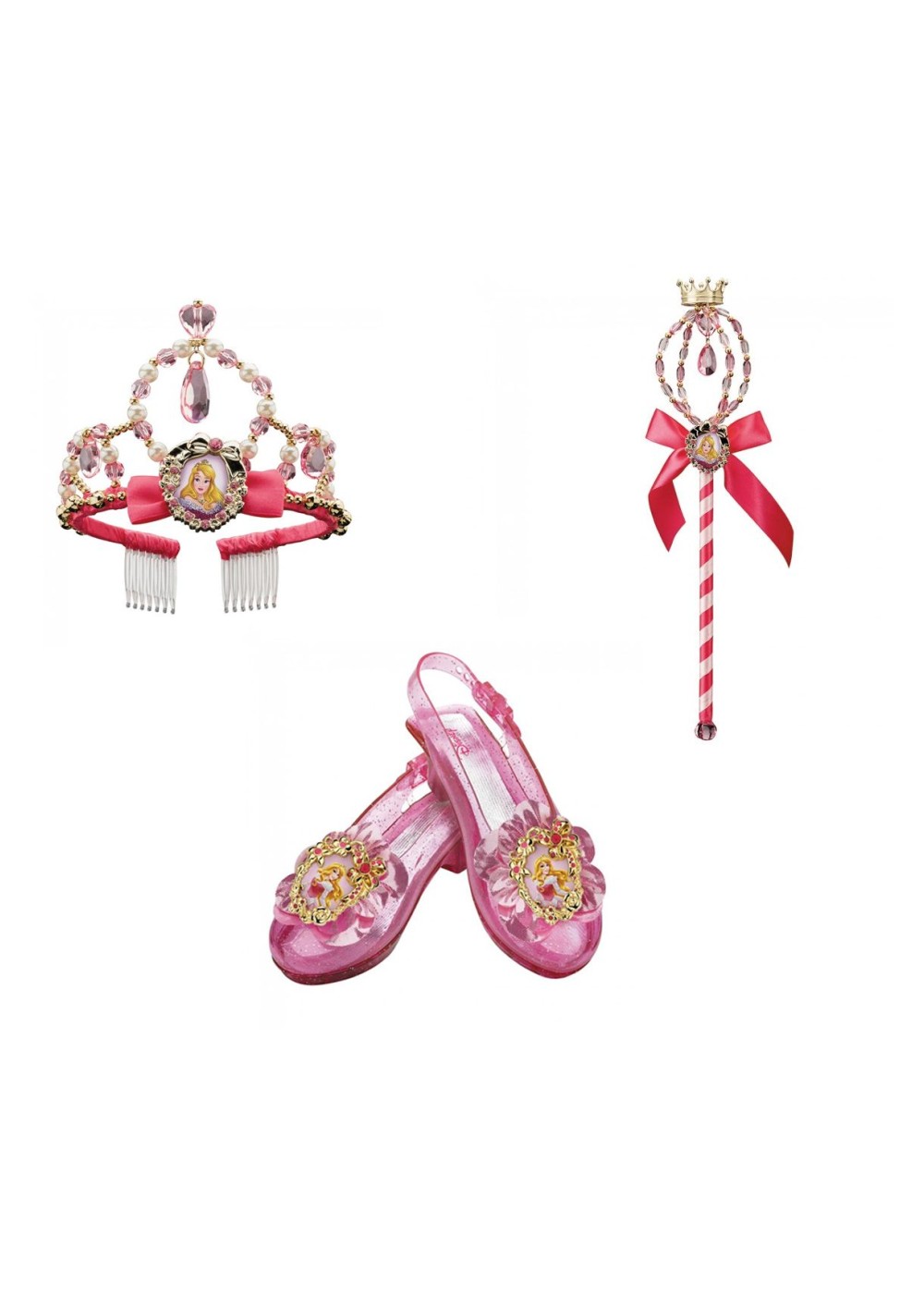 Kids Aurora Wand Shoes And Tiara Kit